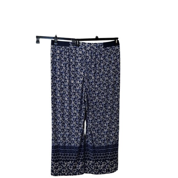 Ruby Rd. Pull on Wide leg Pants, Size 2X, Blue and White - Picture 3 of 5